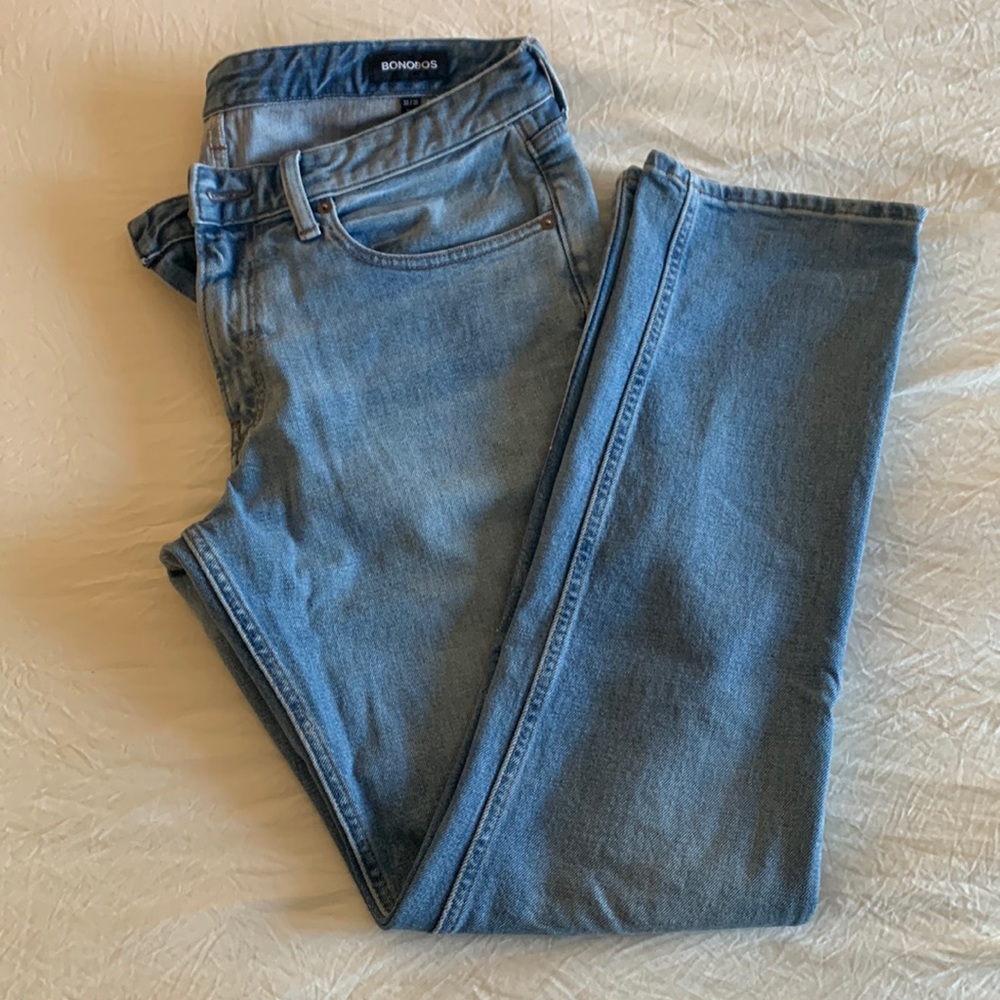 Bonobos Slim Stretch Eco Jeans 33x30 Light Wash